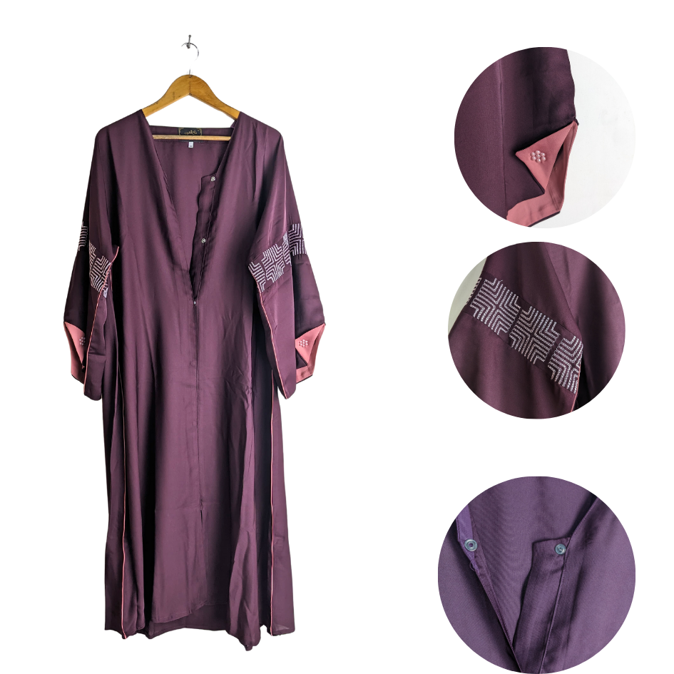 Haleema-58Maroon Abaya for Girls Maroon Color (Size 58) Haleema